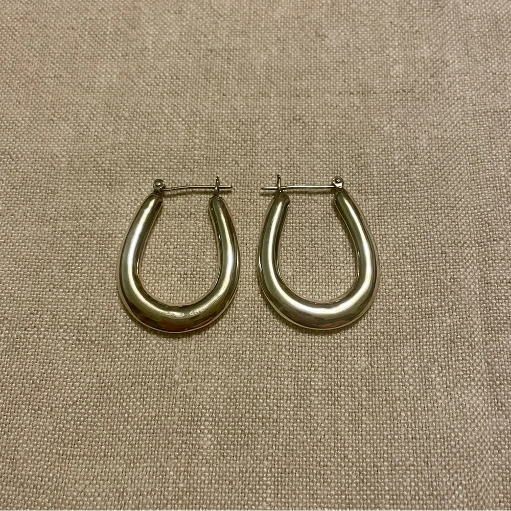 Silver Hoop Earrings - Picture 2 of 2